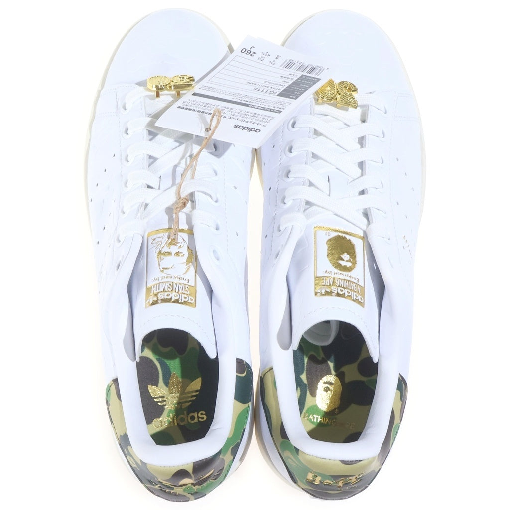 adidas(アディダス) 23AW ×A BATHING APE Stan Smith 30th Anniversary IG1115 アベイシングエイプ スタンスミス 30周年記念 ローカットスニーカー ホワイト US8/26cm