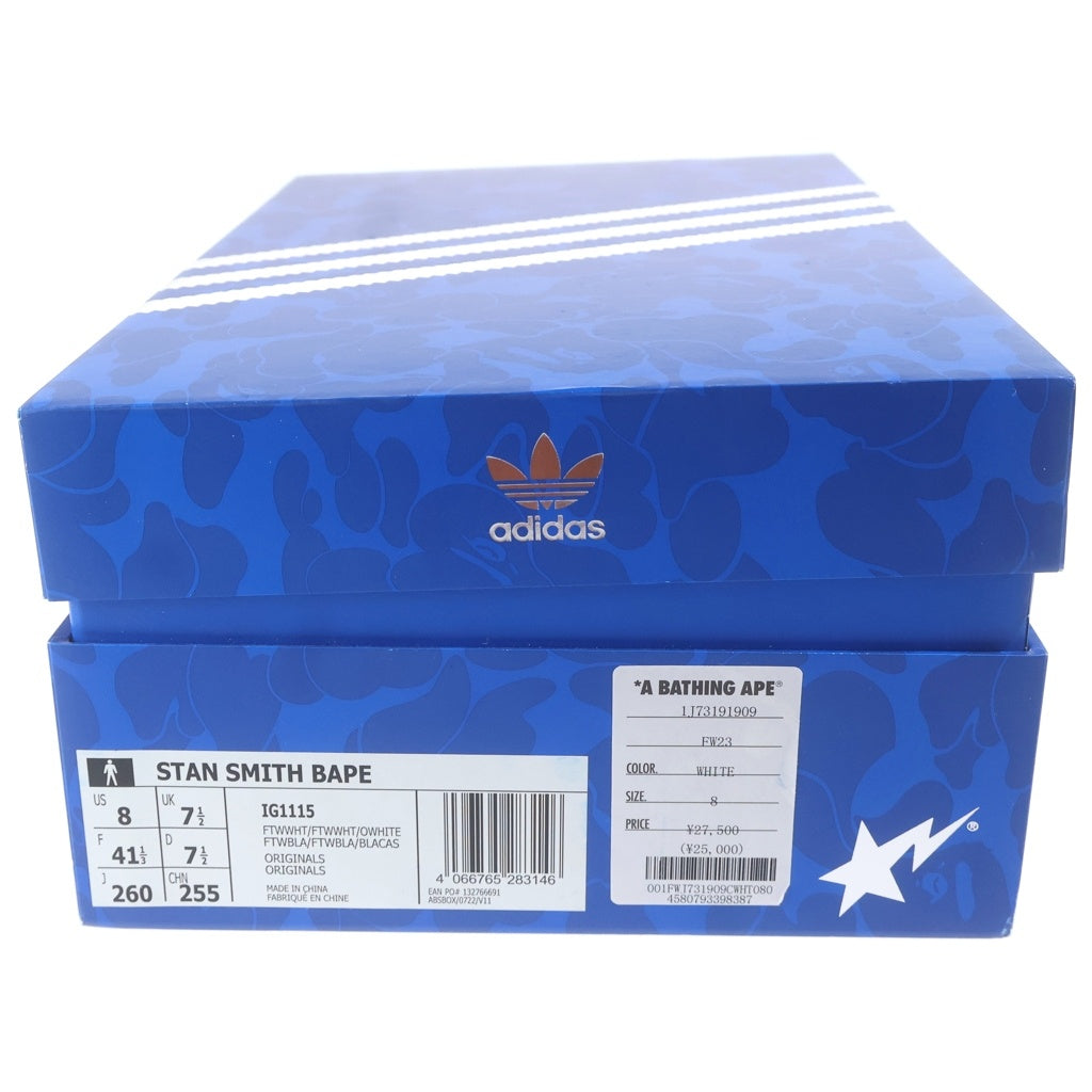 adidas(アディダス) 23AW ×A BATHING APE Stan Smith 30th Anniversary IG1115 アベイシングエイプ スタンスミス 30周年記念 ローカットスニーカー ホワイト US8/26cm