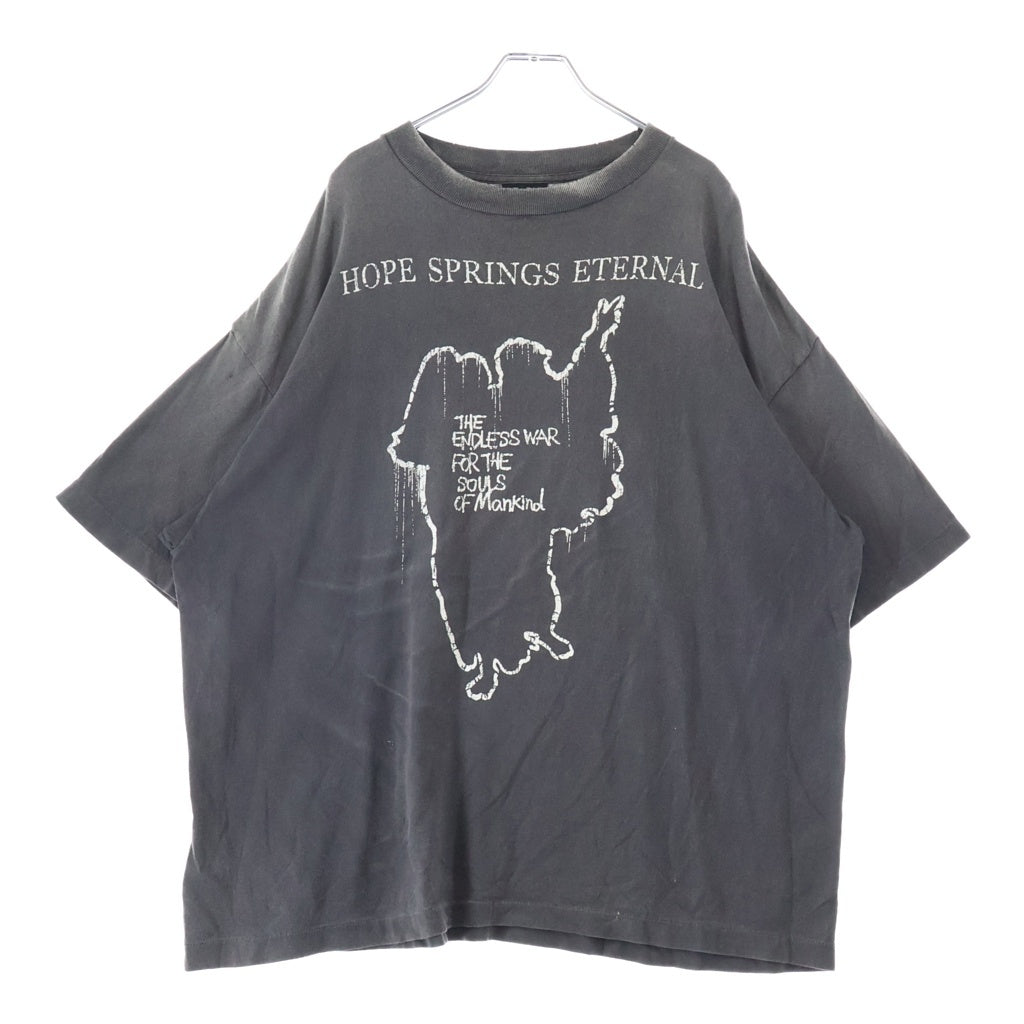SAINT MICHAEL(セントマイケル) SS TEE HOPE SPRING ホープスプリング ヴィンテージ加工 クルーネック半袖Tシャツ カットソー グレー SM-HR8-0000-006