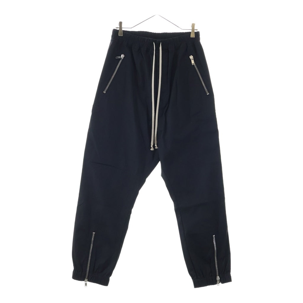 Rick Owens(リックオウエンス) 24AW TECUATL TRACK PANT テクアトル ローライズ ジッパー コットントラックパンツ ブラック RU02D6370-TE