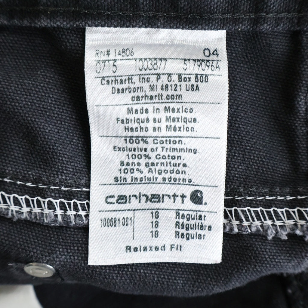 CARHARTT(カーハート) DOUBLE KNEE COTTON DUCK PAINTER PANTS メキシコ製 ダブルニー カーペンターパンツ ペインター コットンダック ブラック