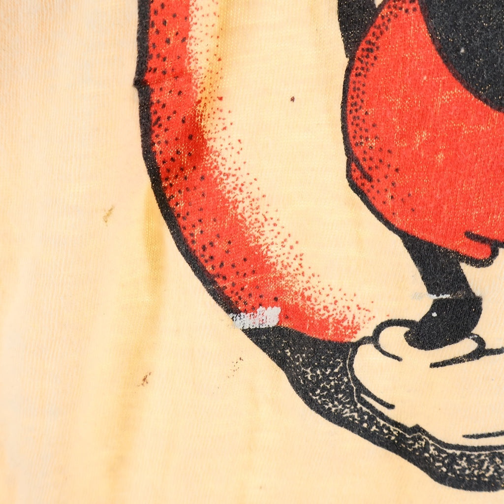 VINTAGE(ヴィンテージ) 70-80s VINTAGE Mickey Mouse ミッキーマウス フロントプリント半袖Tシャツ カットソー アイボリー