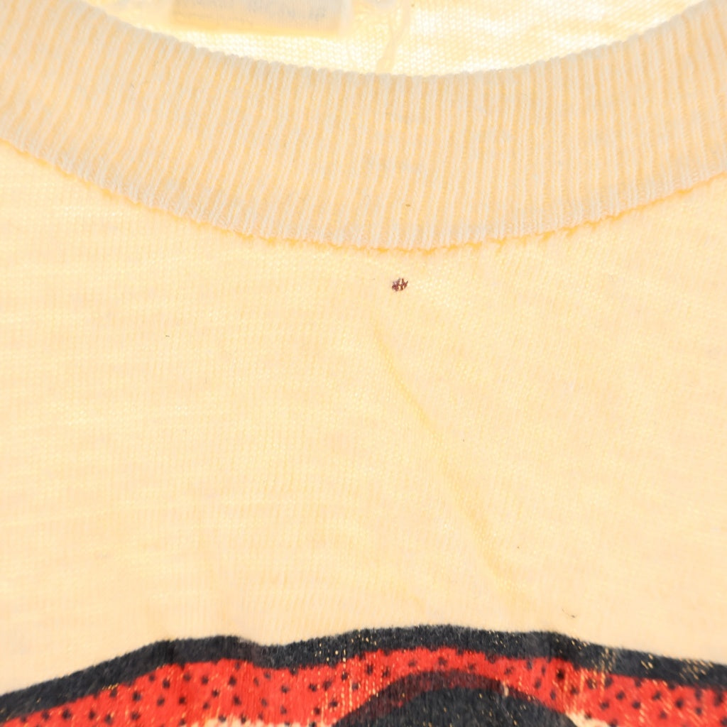 VINTAGE(ヴィンテージ) 70-80s VINTAGE Mickey Mouse ミッキーマウス フロントプリント半袖Tシャツ カットソー アイボリー