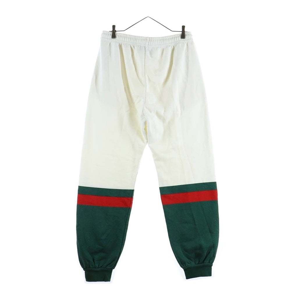 GUCCI(グッチ) 20AW Color Block Sweatpants カラーブロック スウェット パンツ ホワイト/グリーン 625403-XJCSU