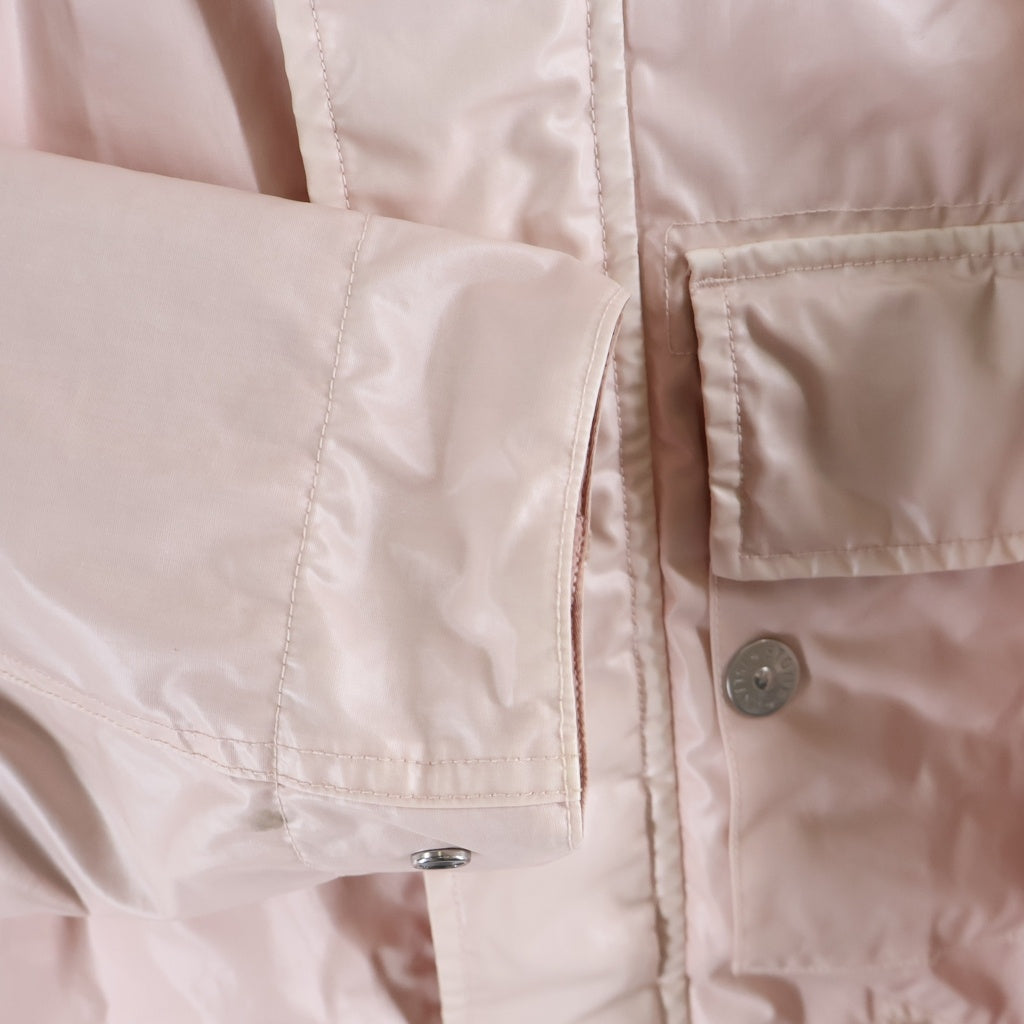 STONE ISLAND(ストーンアイランド) Mussola Gommata Jacket フラップポケット フーディー コーティングジャケット ピンク K1S154100062S0022