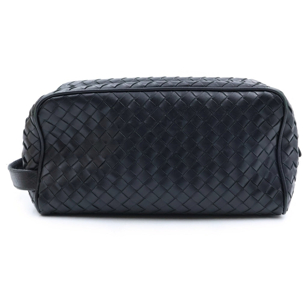 BOTTEGA VENETA(ボッテガヴェネタ) イントレチャート セカンド クラッチバッグ ブラック 174361