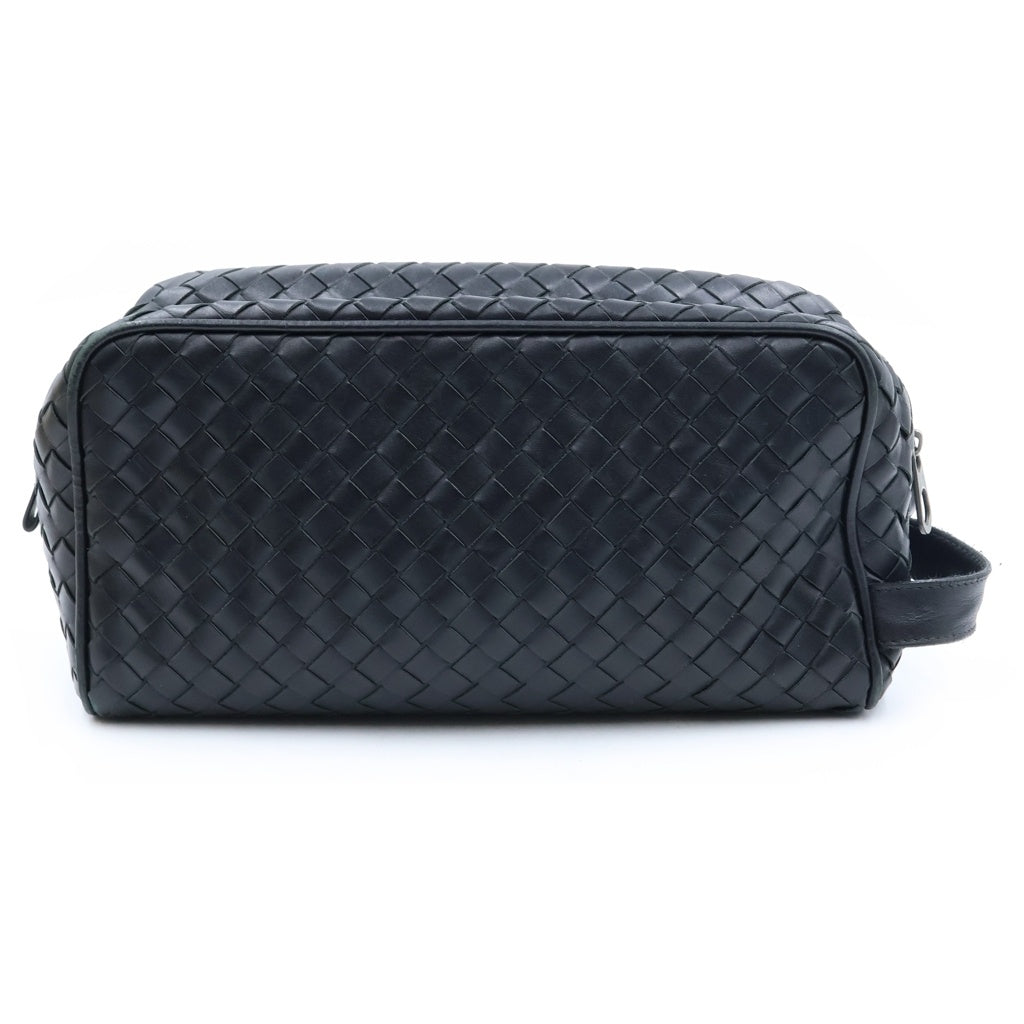 BOTTEGA VENETA(ボッテガヴェネタ) イントレチャート セカンド クラッチバッグ ブラック 174361