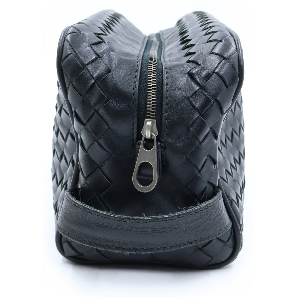 BOTTEGA VENETA(ボッテガヴェネタ) イントレチャート セカンド クラッチバッグ ブラック 174361