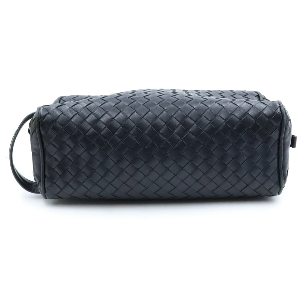 BOTTEGA VENETA(ボッテガヴェネタ) イントレチャート セカンド クラッチバッグ ブラック 174361