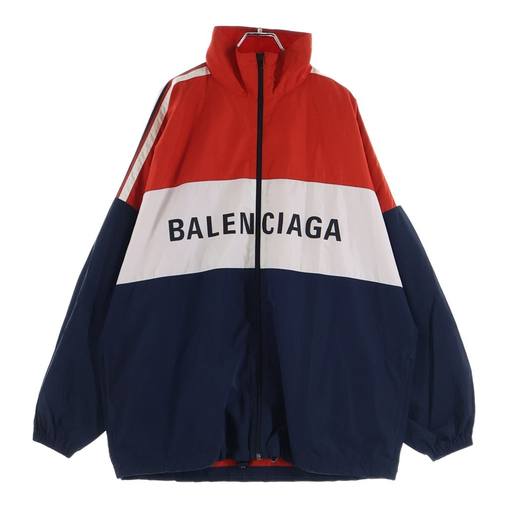 BALENCIAGA(バレンシアガ) 18AW Tracksuit Poplin Jacket トラックスーツ ポプリンジャケット レッド/ネイビー 528638 TYD36
