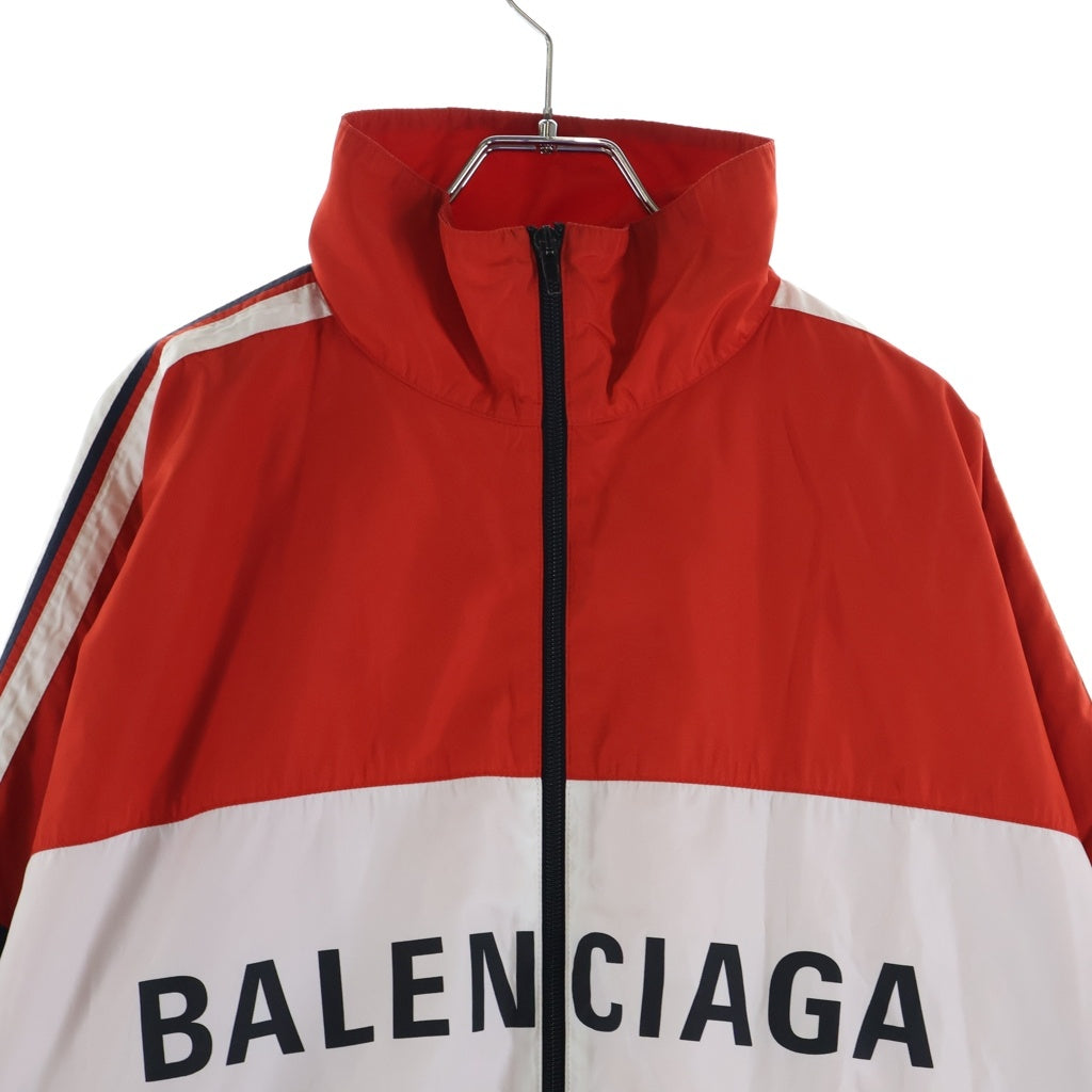 BALENCIAGA(バレンシアガ) 18AW Tracksuit Poplin Jacket トラックスーツ ポプリンジャケット レッド/ネイビー 528638 TYD36