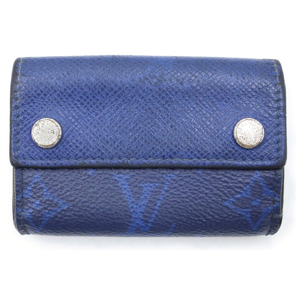 LOUIS VUITTON(ルイヴィトン) タイガラマ ディスカバリー コンパクトウォレット 三つ折り財布 ブルー M67620