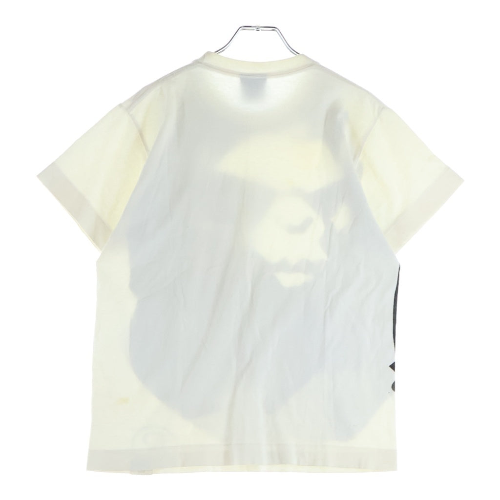 A BATHING APE(アベイシングエイプ) 90S-00S ビッグヘッド 手刷りハンドプリント クルーネック半袖Tシャツ カットソー ホワイト 0357722524