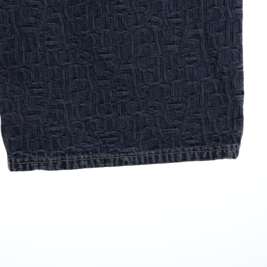 Acne Studios(アクネ ストゥディオズ) 1981M FN Monogram Dark モノグラム エンボスロゴ バギーデニムパンツ インディゴブルー B00377