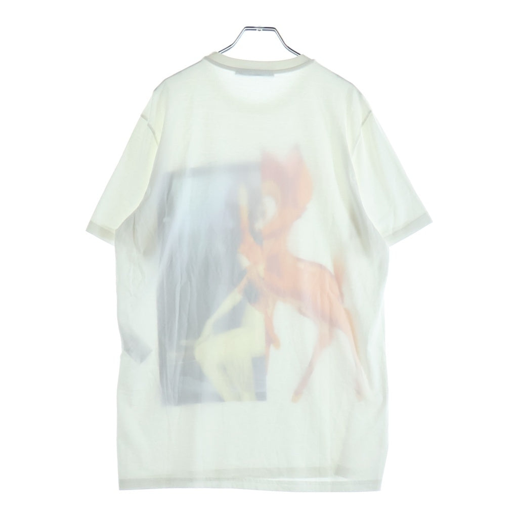 GIVENCHY(ジバンシィ) ×Disney Bambi ディズニー バンビ フロントプリント クルーネック半袖Tシャツ カットソー ホワイト BW700D304U