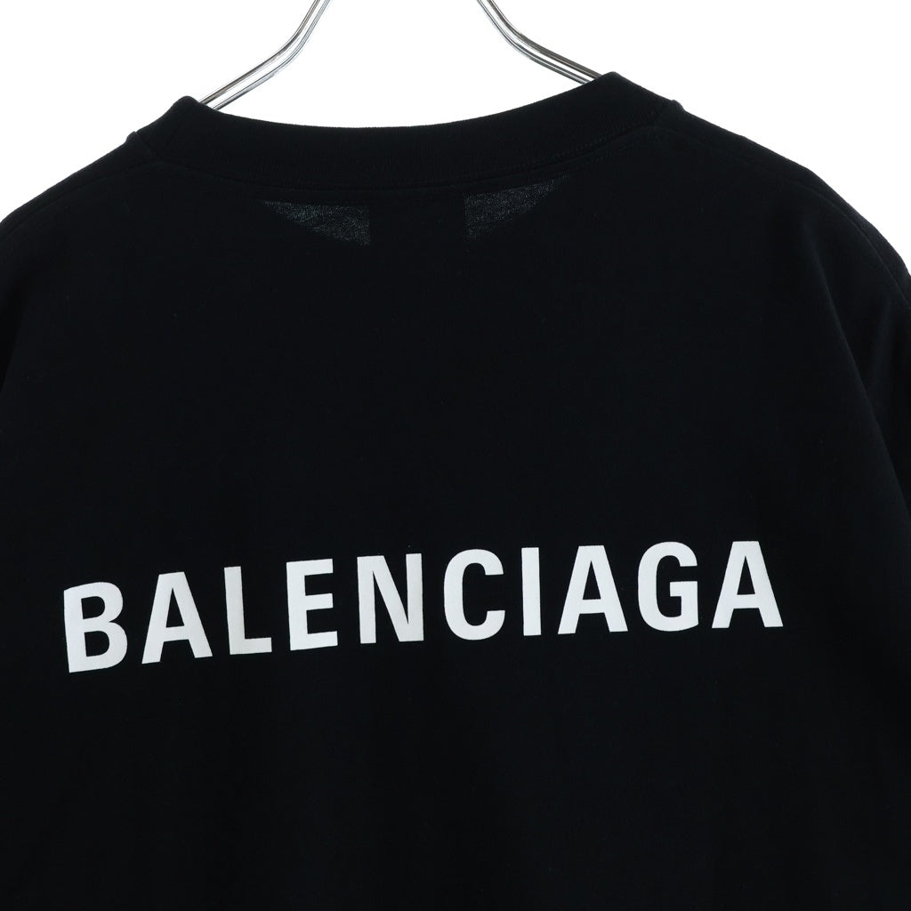 BALENCIAGA(バレンシアガ) 21SS UNISEX LOGO T-SHIRT ロゴプリント 半袖Tシャツ カットソー ブラック 612966 TIVG5