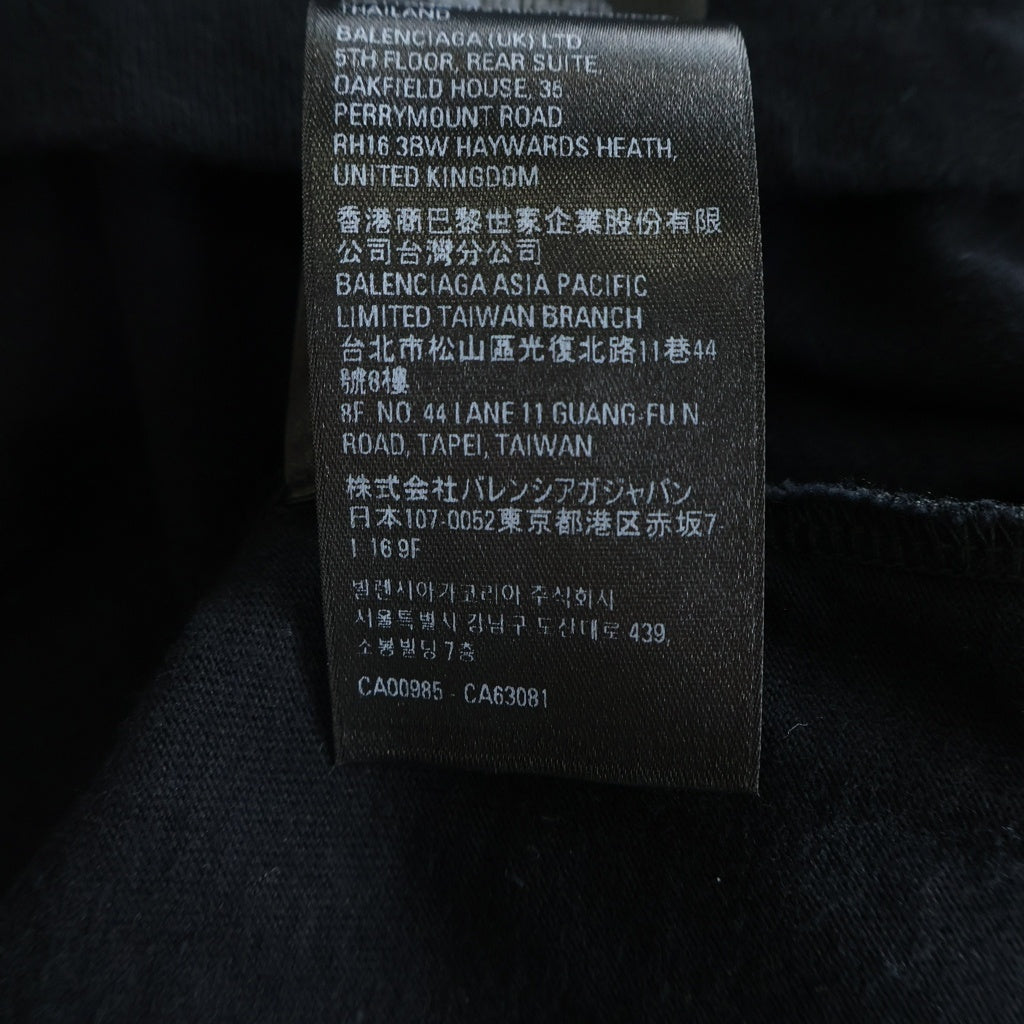 BALENCIAGA(バレンシアガ) 21SS UNISEX LOGO T-SHIRT ロゴプリント 半袖Tシャツ カットソー ブラック 612966 TIVG5