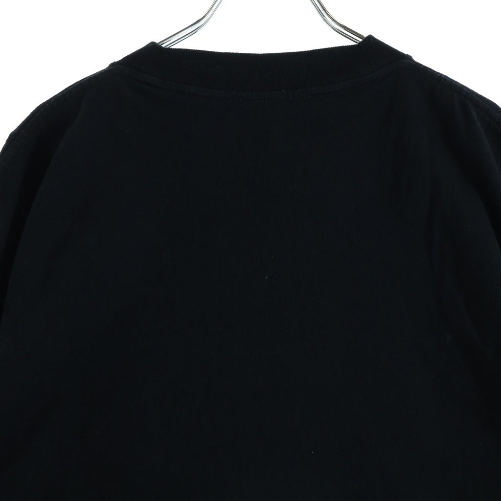 Palm Angels(パームエンジェルス) Burning Head スマイルグラフィック クルーネック半袖Tシャツカットソー ブラック PMAA001R21JER003