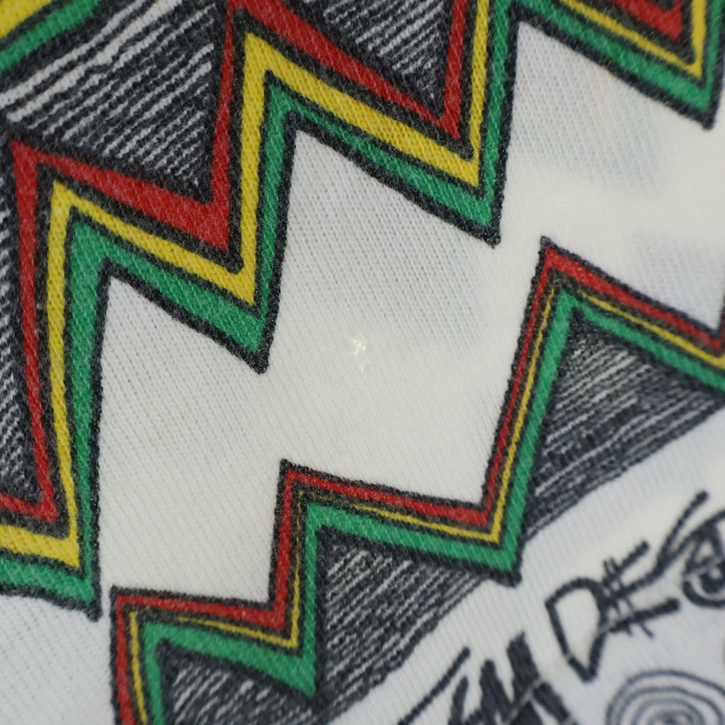 STUSSY(ステューシー) 80S OLD REGGAE TOMTOM オールド レゲエ トムトム 総柄半袖Tシャツ カットソー ホワイト
