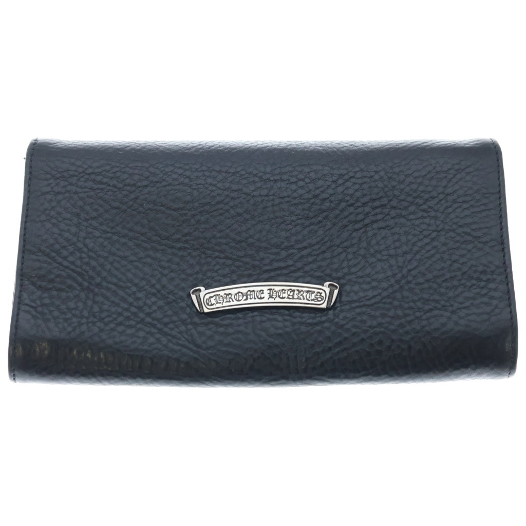 CHROME HEARTS(クロムハーツ) JUDY CROSS BALL ジュディ クロス ボール ボタン レザーウォレット 長財布 ブラック
