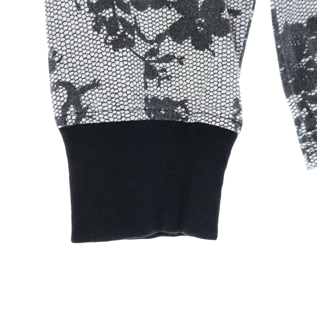 SUPREME(シュプリーム) 17SS Lace L/S Top フラワー総柄 クルーネック 長袖Tシャツ カットソー ホワイト/ブラック