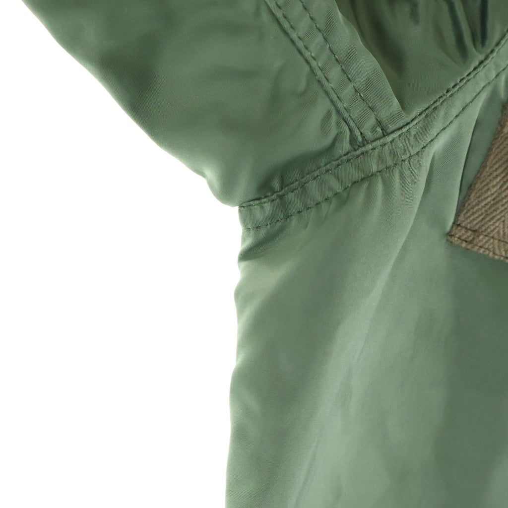 Sacai(サカイ) 24SS Sweat Nylon Twill Pullover ナイロン切替 ツイル プルオーバー スウェット ネイビー/カーキ SCM-058