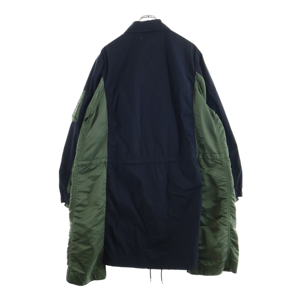 Sacai(サカイ) 19AW Nylon Oxford Docking Coat ナイロン オックスフォード ドッキング ミリタリー モッズコート ネイビー/カーキ 19-02069M