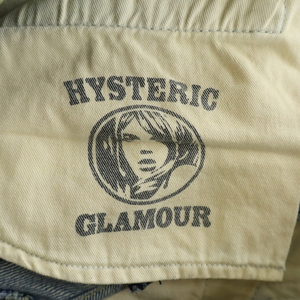 HYSTERIC GLAMOUR(ヒステリックグラマー) WPR加工 スタッズセルビッチ ストレート デニムパンツ インディゴブルーブルー 0252AP07