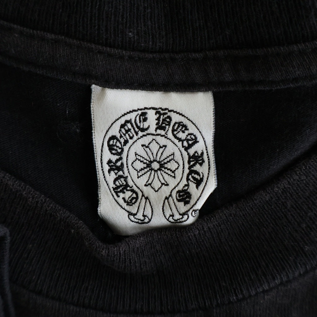 CHROME HEARTS(クロムハーツ) OLD CH T-SHRT オールド 1ポケット ホースシュー スタープリント 半袖Tシャツ カットソー ブラック