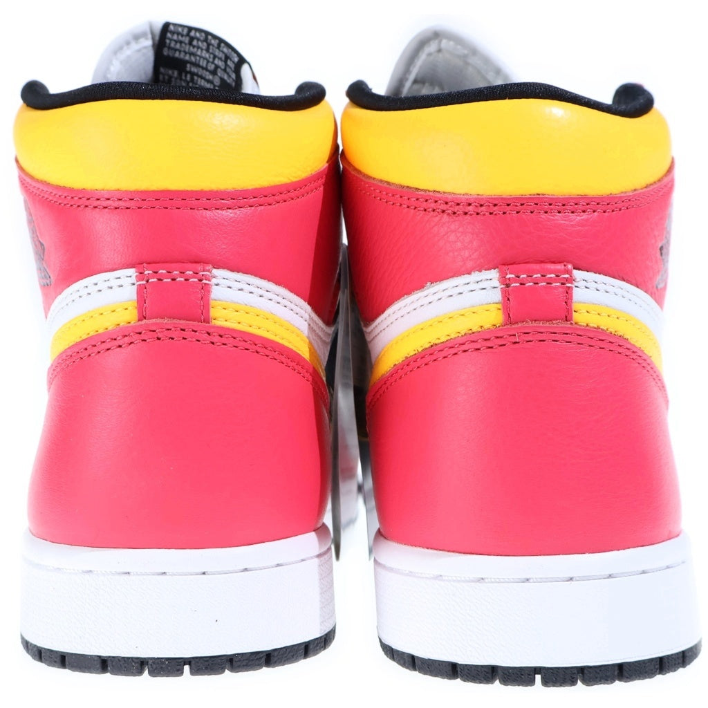NIKE(ナイキ) AIR JORDAN RETRO HIGH OG エアジョーダン 1 レトロ ハイカットスニーカー レッド/イエロー US9.5/27.5cm 555088-603