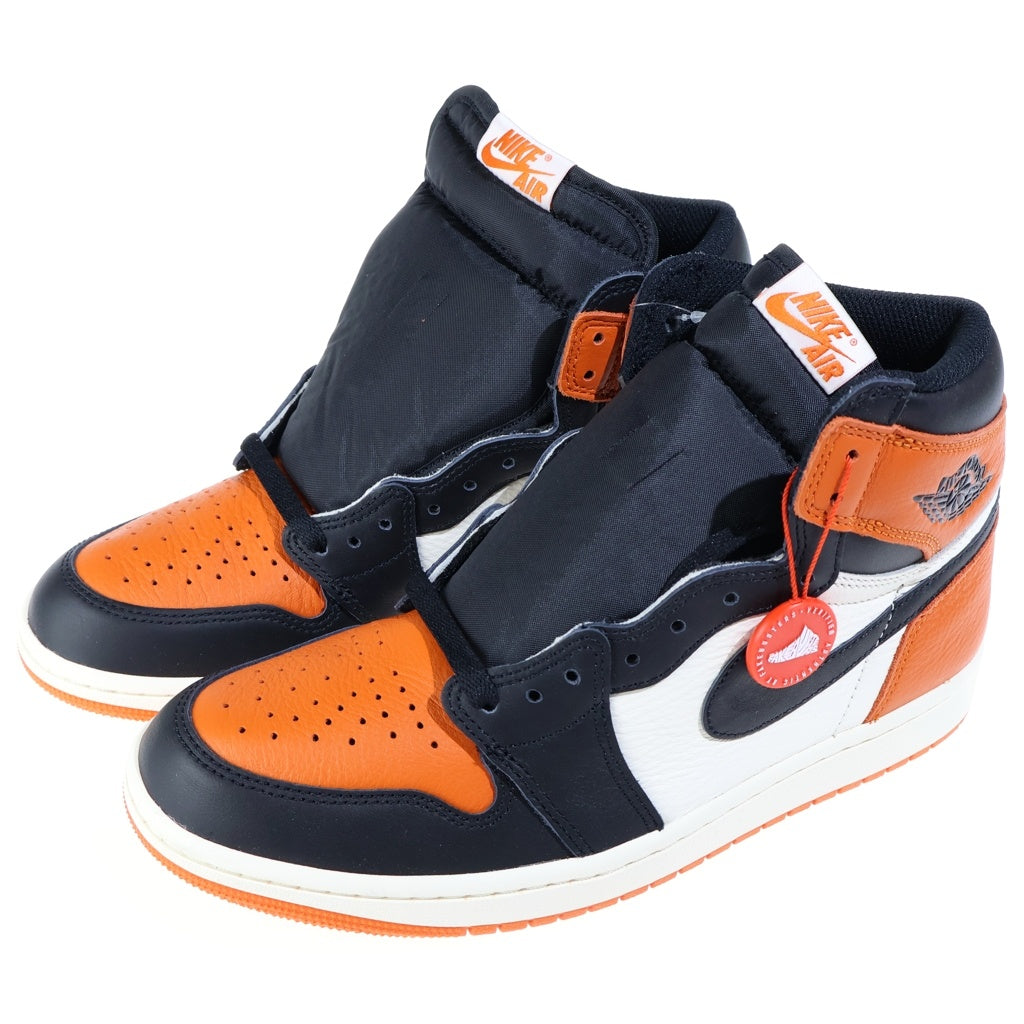 NIKE(ナイキ) AIR JORDAN 1 RETRO HIGH OG Shattered Backboard エアジョーダン1 レトロ シャッタードバックボード ハイカットスニーカー オレンジ/ブラック US9.5/27.5cm DZ5485-008