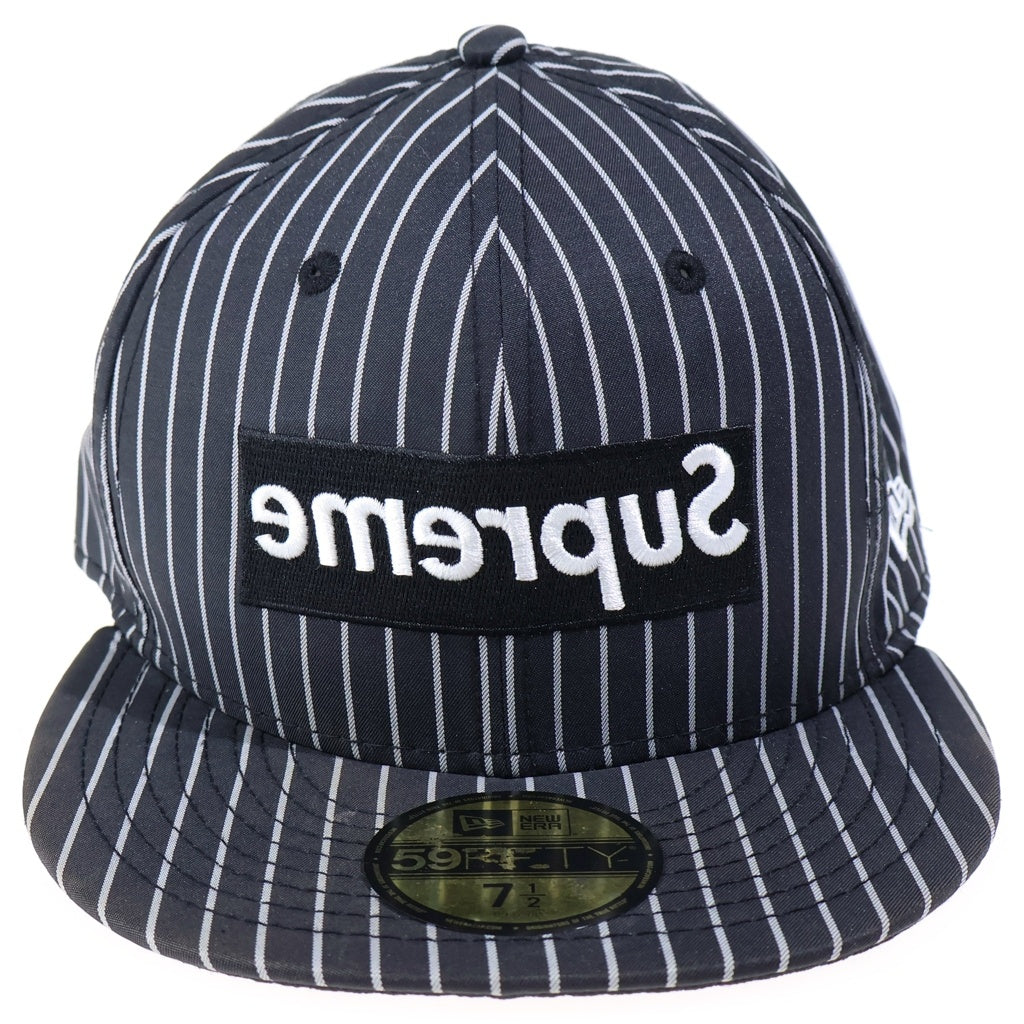 SUPREME(シュプリーム) 14SS ×COMME des GARCONS SHIRT x NEW ERA Boxlogo Cap コムデギャルソン ニューエラ ボックスロゴ ベースボールキャップ ブラック