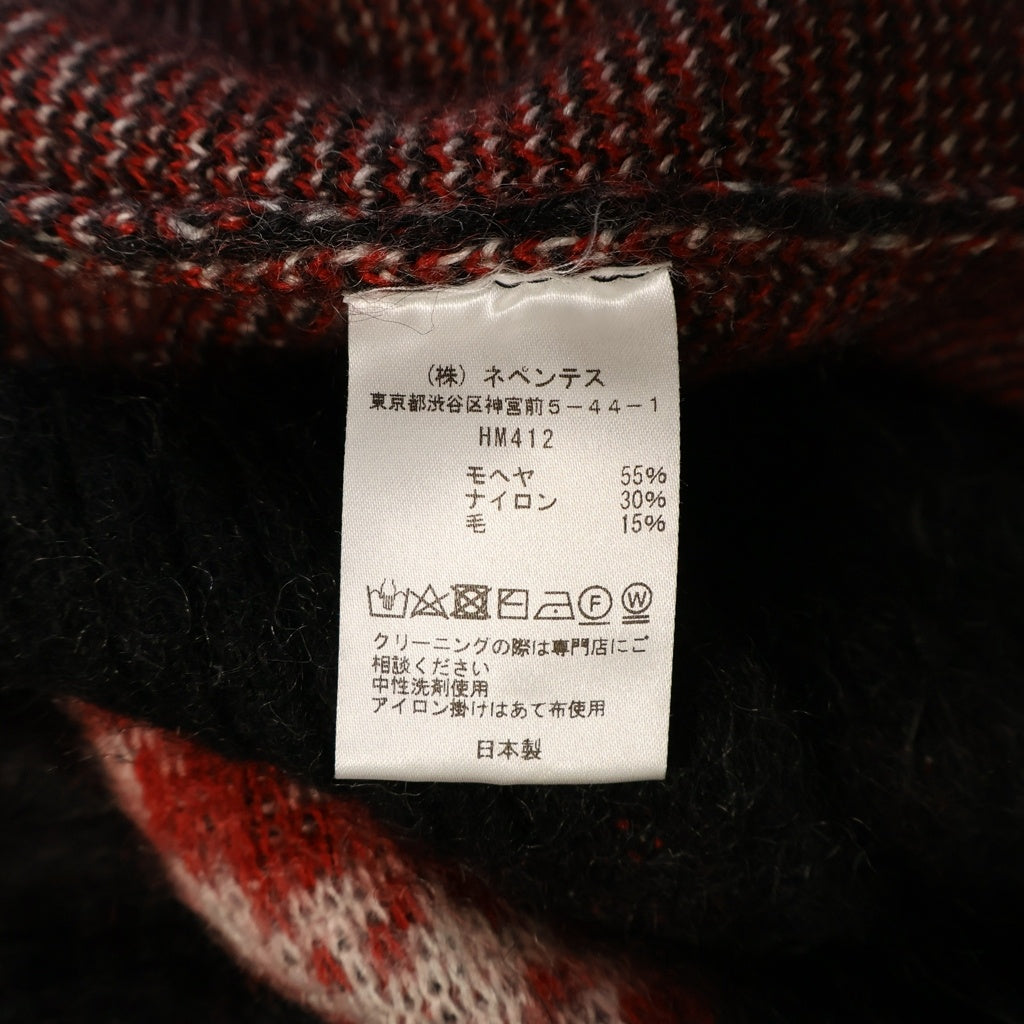 Needles(ニードルス) 20AW ×Girls Don't Cry MOHAIR CARDIGAN ガールズドントクライ モヘヤカーディガン ブラック/レッド HM412