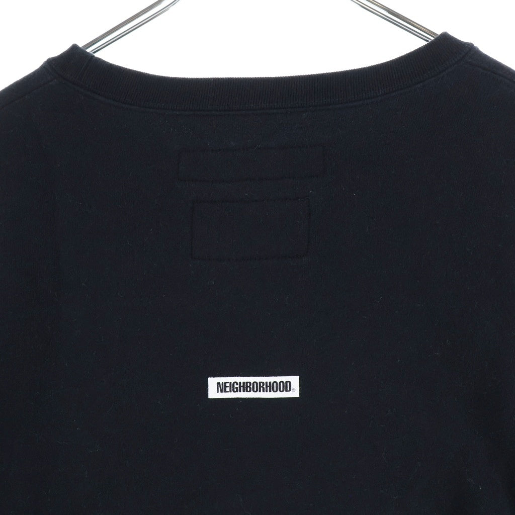 NEIGHBORHOOD(ネイバーフッド) 20SS TIGHT/C-CREW.LS アラビックロゴ クルーネック 長袖スウェット トレーナー ブラック 201MBNH-CSM05