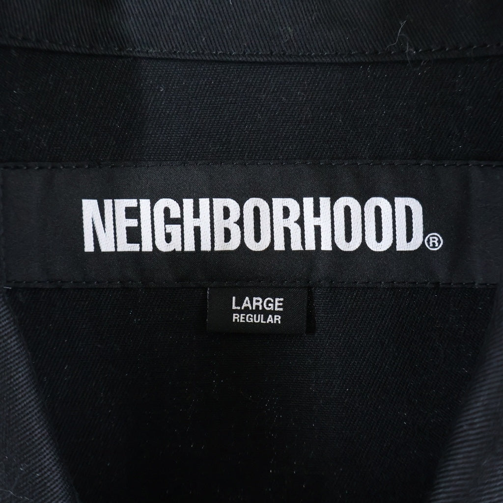 NEIGHBORHOOD(ネイバーフッド) 23AW ZIP WORK JACKET バックロゴ ジップアップ ワークジャケット ブラック 232TSNH-JKM07