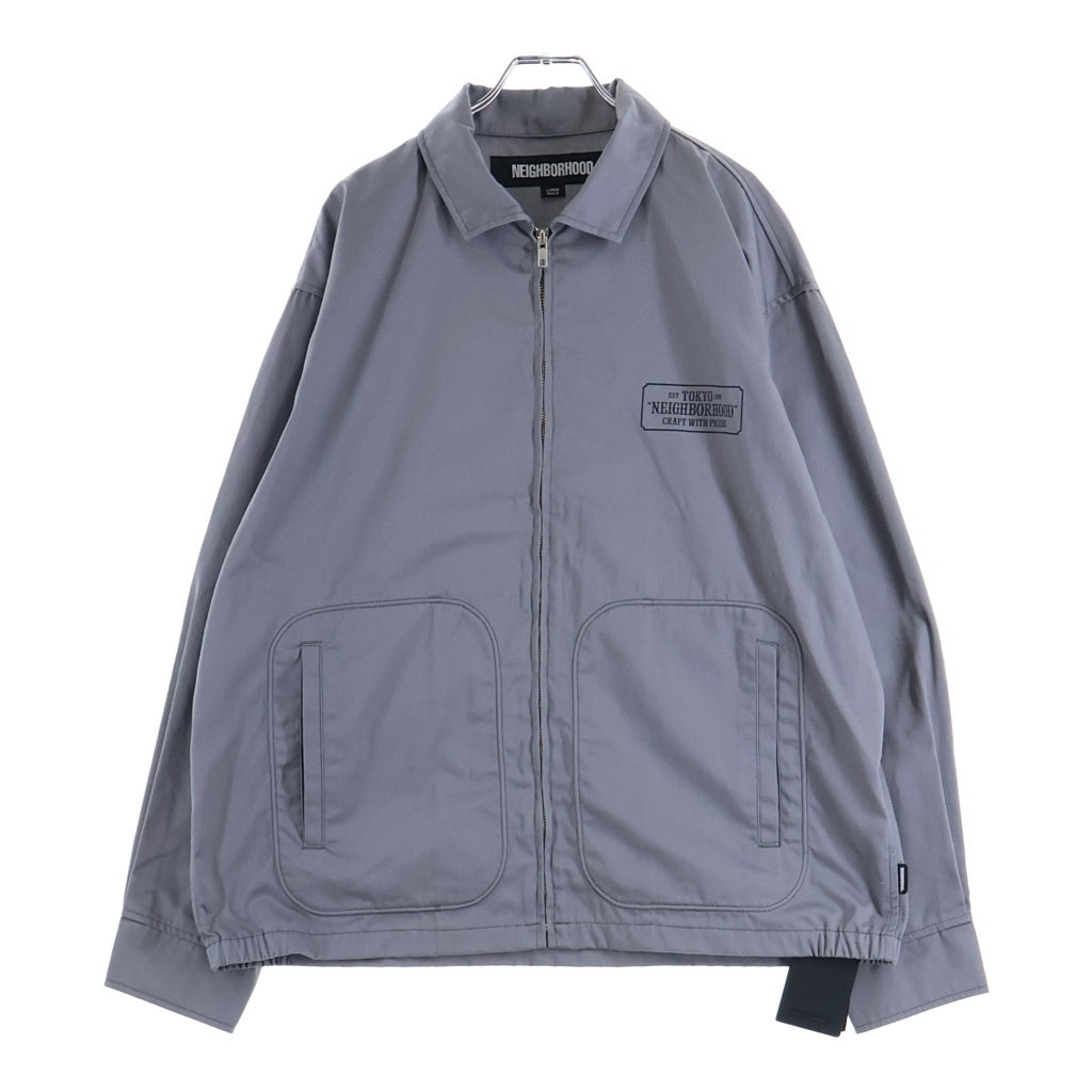 NEIGHBORHOOD(ネイバーフッド) 22AW FRONT ZP JK.EC バックロゴ ジップアップ ワークジャケット グレー 222TSNH-JKM03