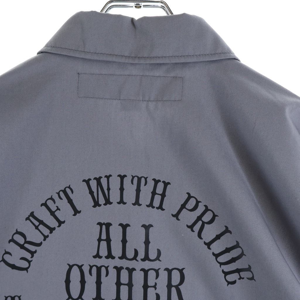 NEIGHBORHOOD(ネイバーフッド) 22AW FRONT ZP JK.EC バックロゴ ジップアップ ワークジャケット グレー 222TSNH-JKM03