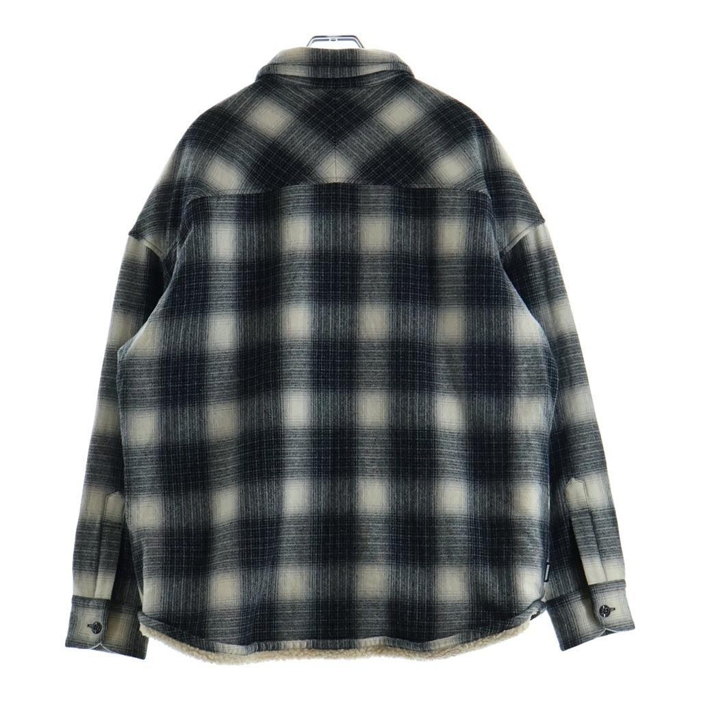 NEIGHBORHOOD(ネイバーフッド) 22AW ×PENDLETON CHECK BOA SH LS . WO ペンドルトン オンブレチェック柄 ウール ボアジャケット グレー 2221508N-SHM01