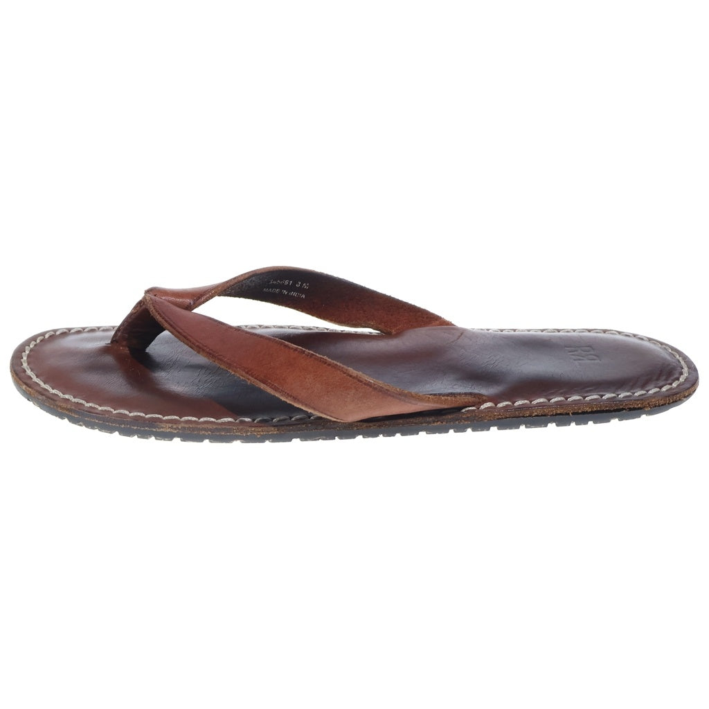 RRL(ダブルアールエル) FLIP FLOP フリップフロップ レザー サンダル ブラウン 823851453001