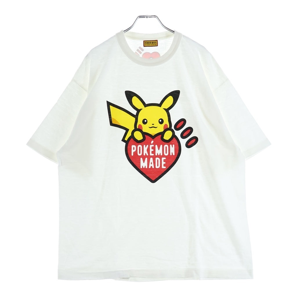 HUMAN MADE(ヒューマンメイド) 25AW ×POKEMON MADE GRAPHIC T-SHIRT ポケモン グラフィックプリント クルーネック半袖Tシャツ カットソー ホワイト