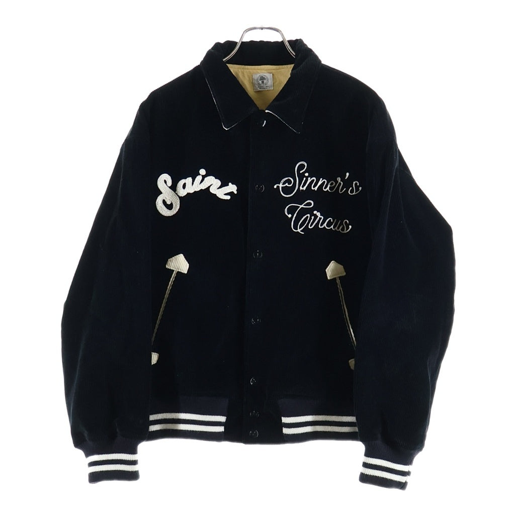 SAINT MICHAEL(セントマイケル) 21AW CORDUROY JACKET 両面チェーンステッチ コーデュロイ ジャケット ブルゾン ブラック SM-A21-0000-041