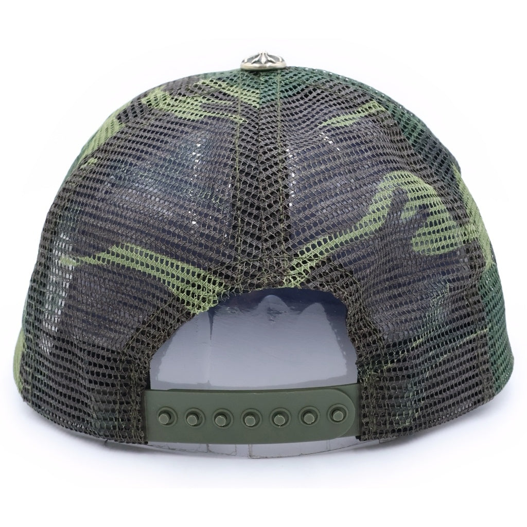 CHROME HEARTS(クロムハーツ) TRUCKER CAP トラッカーキャップ CHパッチ クロスボール カモフラ メッシュ帽子 カーキ