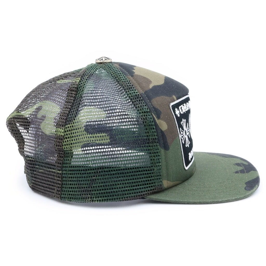 CHROME HEARTS(クロムハーツ) TRUCKER CAP トラッカーキャップ CHパッチ クロスボール カモフラ メッシュ帽子 カーキ
