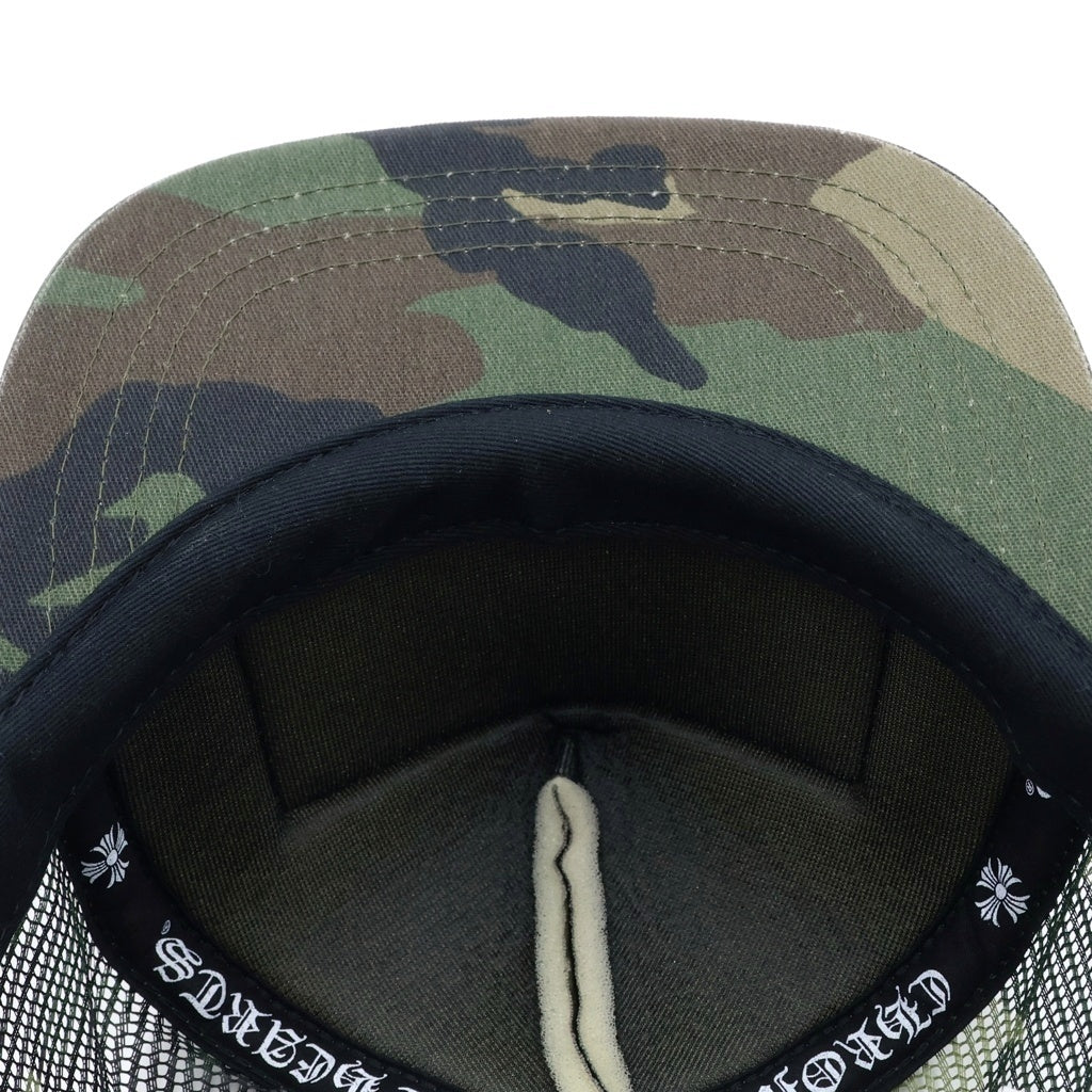 CHROME HEARTS(クロムハーツ) TRUCKER CAP トラッカーキャップ CHパッチ クロスボール カモフラ メッシュ帽子 カーキ