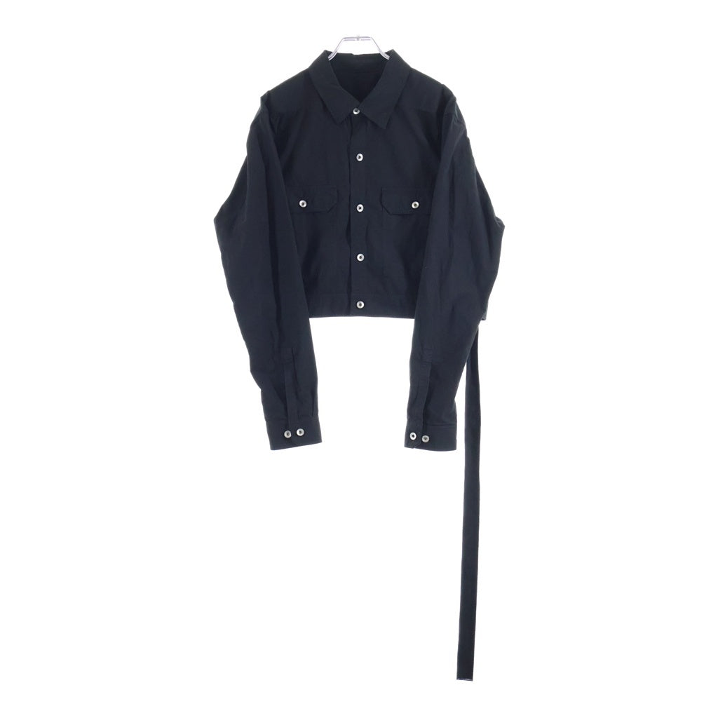 DRKSHDW(ダークシャドウ) Cape Sleeve Cropped Outer Shirt DS01D1702-P ケープスリーブクロップドアウターシャツ ブラック