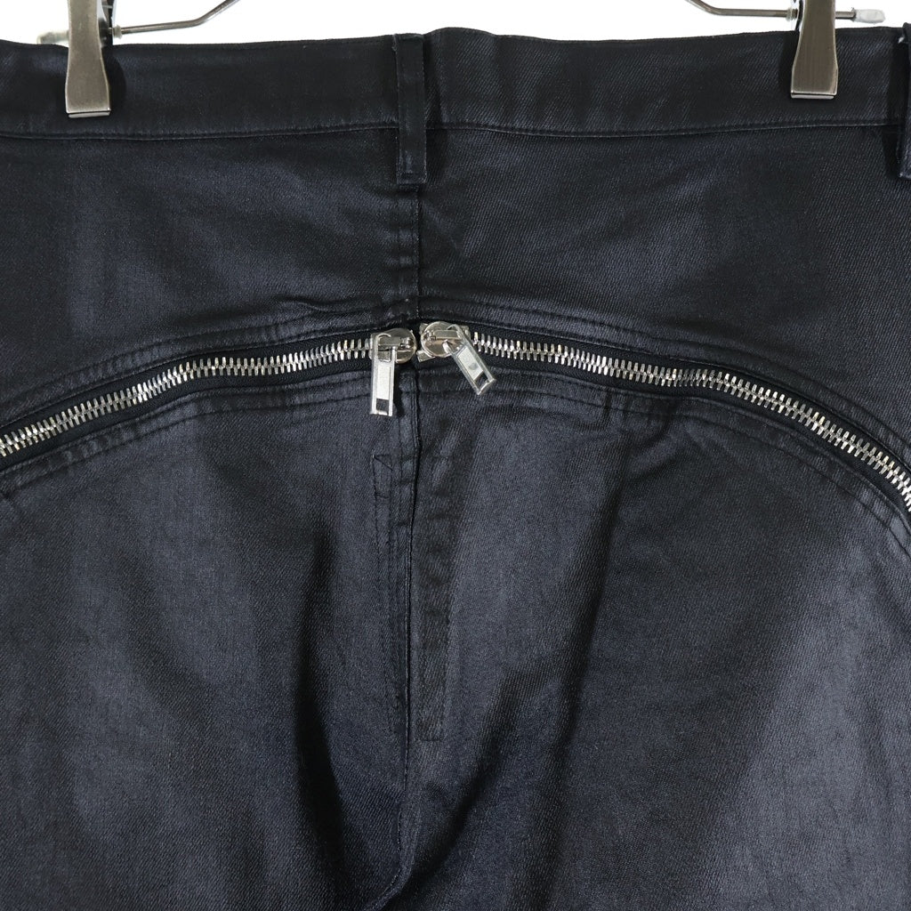 Rick Owens(リックオウエンス) Bolan Banana Jeans RU01D3343-SCT ボラン バナナジーンズ コーティング ブーツカット パンツ ブラック