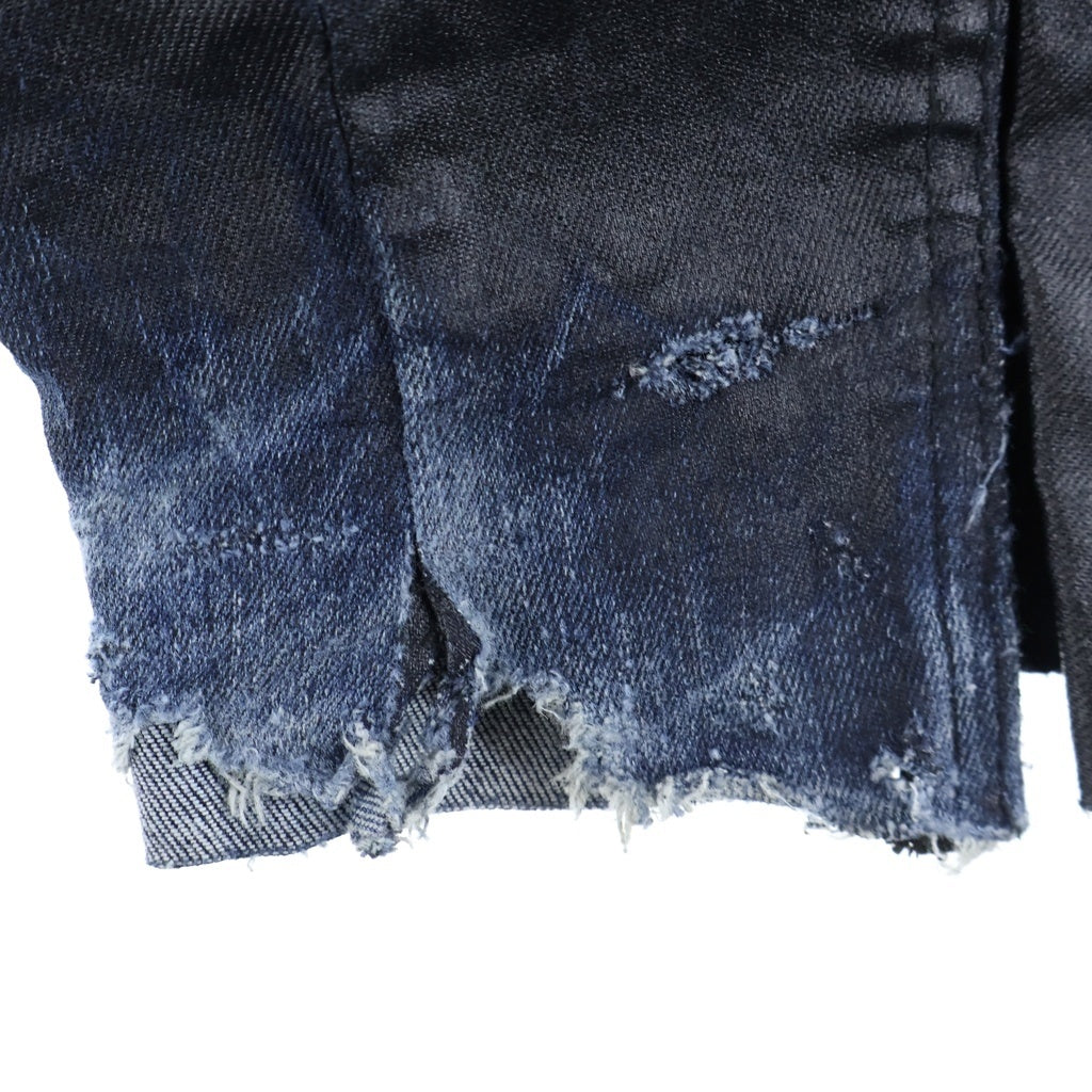 Rick Owens(リックオウエンス) Bolan Banana Jeans RU01D3343-SCT ボラン バナナジーンズ コーティング ブーツカット パンツ ブラック