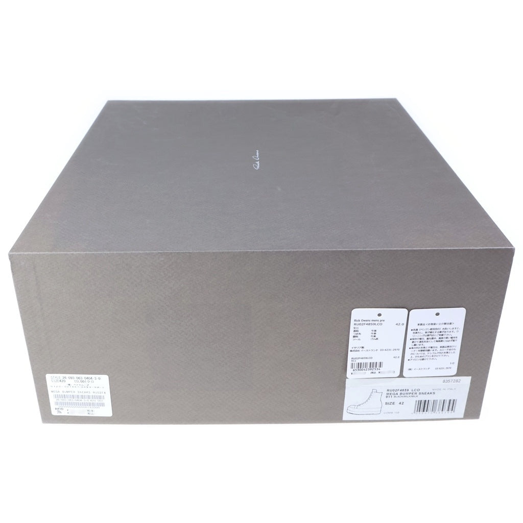 Rick Owens(リックオウエンス) MEGA BUMPER SNEAKS メガバンパー スニーカーズ ハイカットスニーカー ブラック/ホワイト RU02F4859