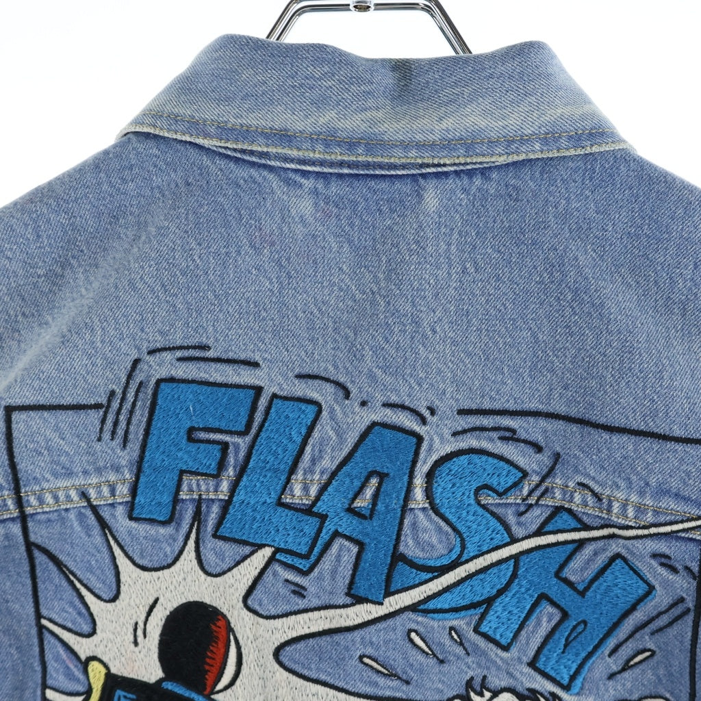 GUCCI(グッチ) ×Disney Donald Duck Eco Washed Denim Vest ディズニー ドナルドダック ダメージ加工 カットオフ デニムベスト インディゴブルー 640376 XDBH8