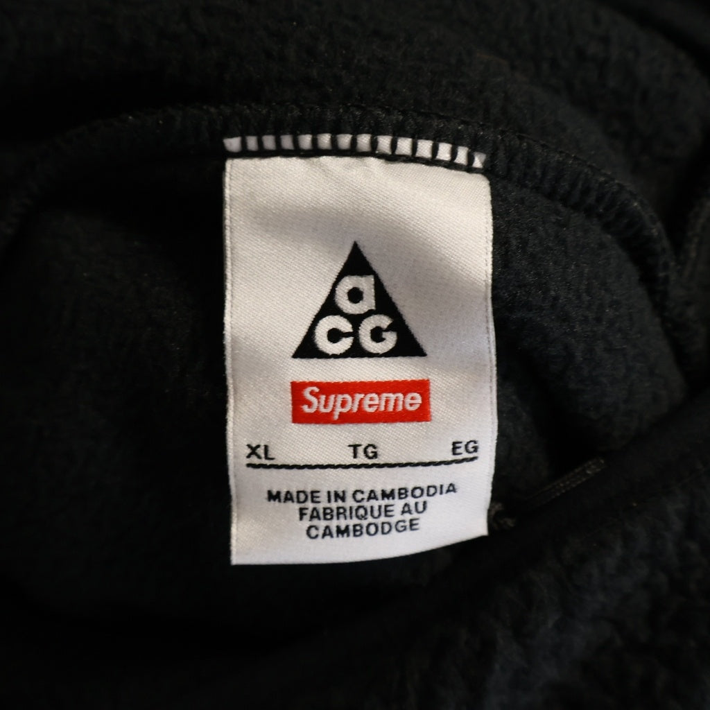 SUPREME(シュプリーム) 22AW NIKE Fleece Pullover DN3254-010 × ナイキ ACG フリースプルオーバー パーカー ブラック
